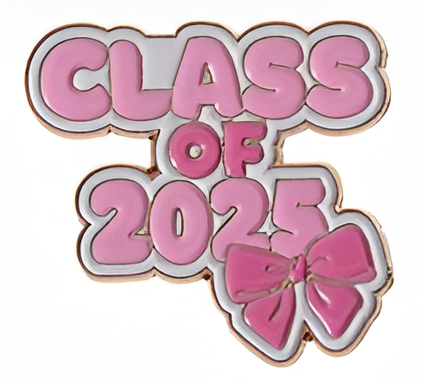6 - Class of 2025 Pink Bow Pin