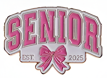 1 - Floral Graduation Cap Pin – Black with Pink Flowers - 7 - Senior 2025 Pink Bow Pin