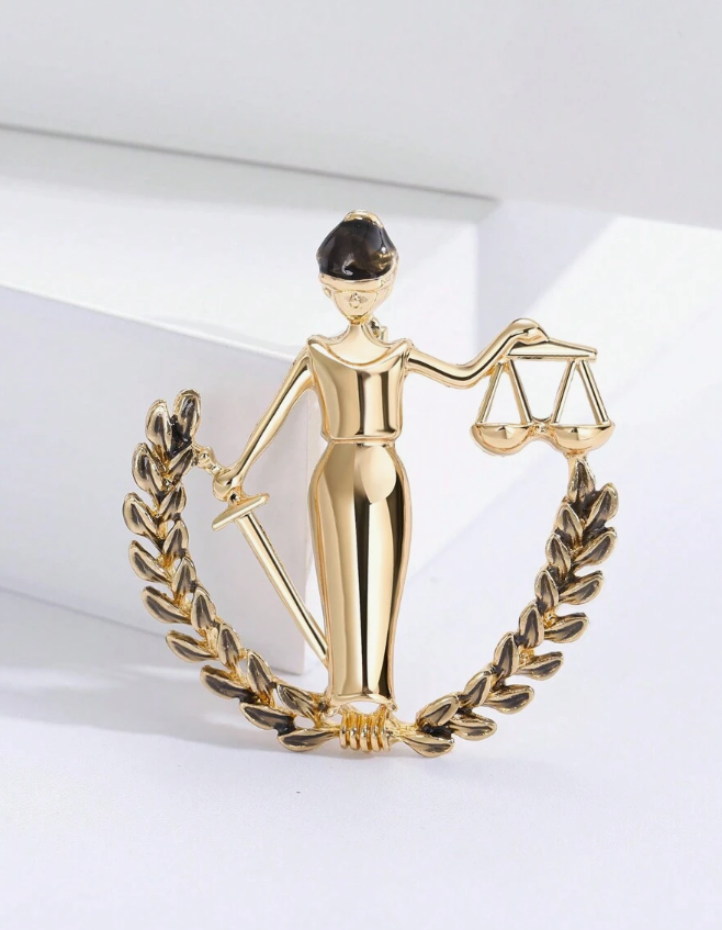 Justice Goddess Brooch