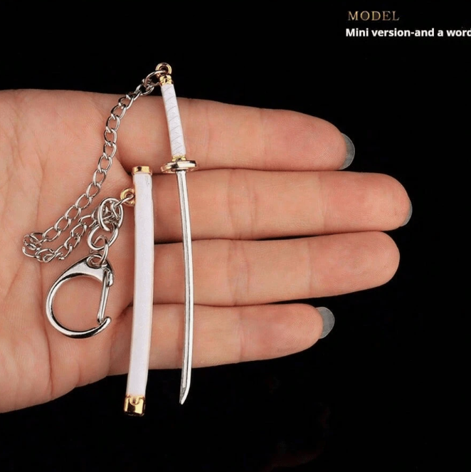 Mini Katana Collectible Keychain - White