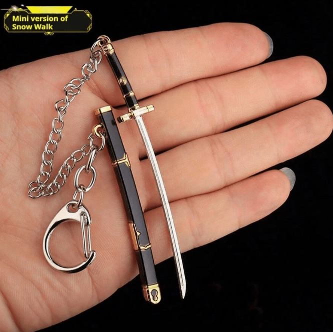 Mini Katana Collectible Keychain - White - Mini Katana Collectible Keychain - Snow to Walk