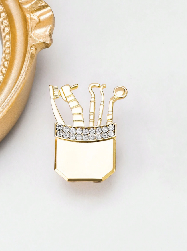 Exquisite Dental Tools Brooch