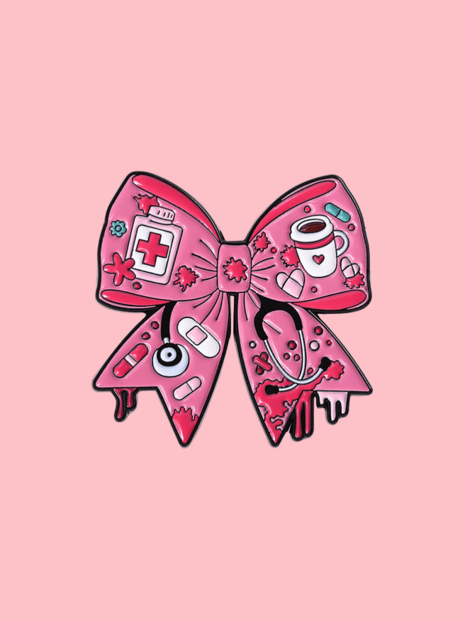 Nurse Icon Bow Brooch