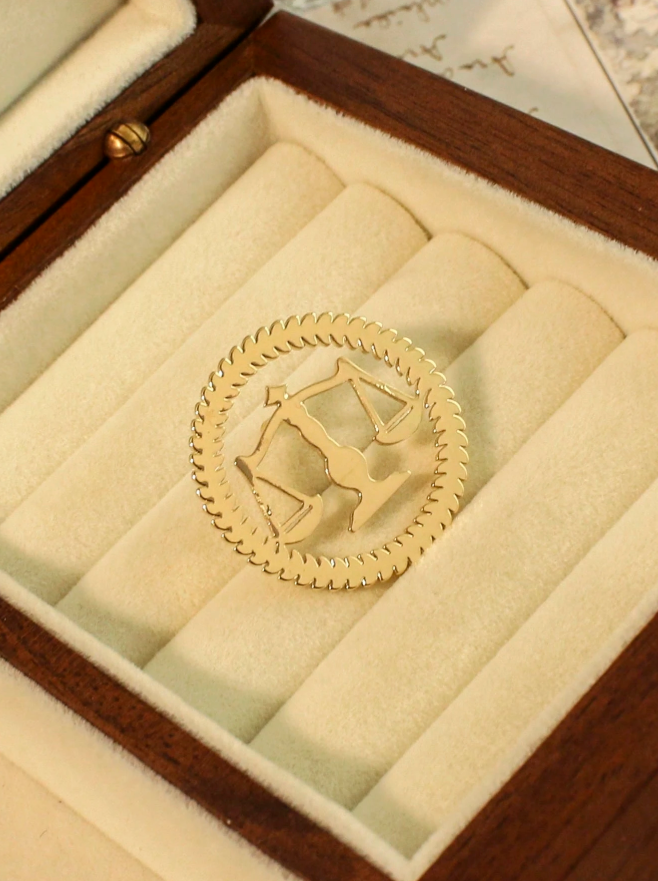 Law & Justice Pin - Silver - Law & Justice Pin - Gold