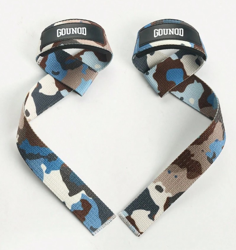 Weight Lifting Straps - Black (pair) - Weight Lifting Straps - Camouflage Blue (pair)